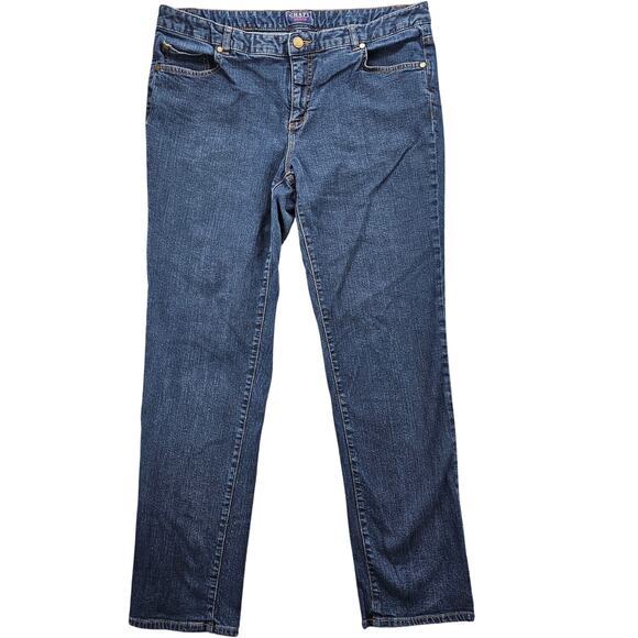 Chaps Denim Madden Straight 16W Womens Jeans Plus Size Stretch 31.5 inch Inseam - Picture 1 of 15